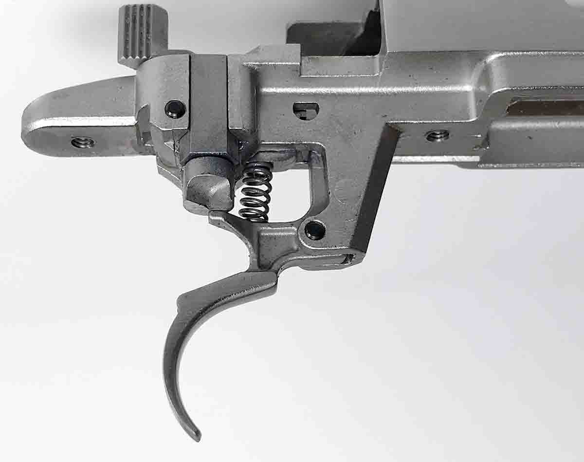 The LC6 trigger is not adjustable. LC6 stands for Light, Crisp and 2006 (when it was introduced).